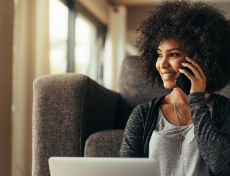 woman on phone SH009 v1