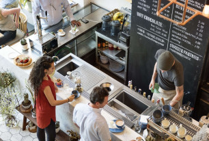 workers in cafe SH001 v1