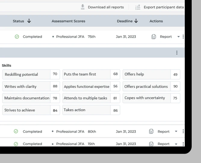 professional hiring reporting tablet v2