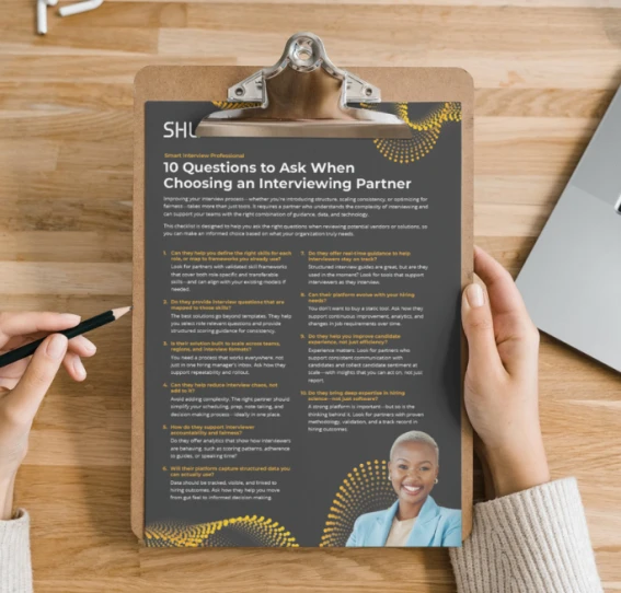 shl smart interview professional buyers guide checklist