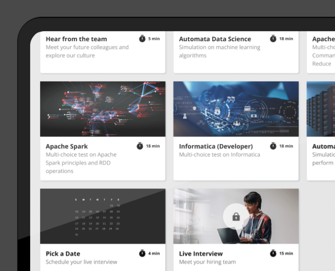 tech hiring cadidate experiences tablet