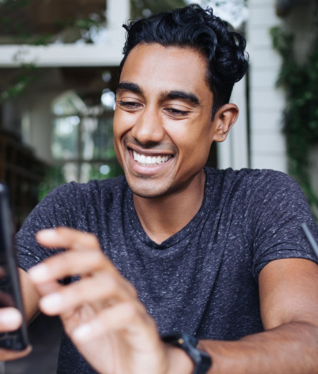 man with phone SH013