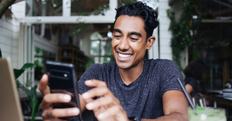 man with phone SH013