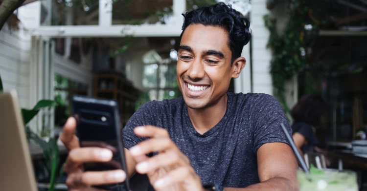 man with phone SH013