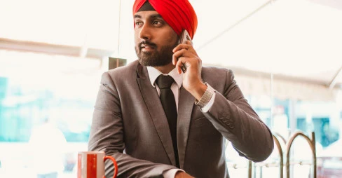 man with phone SH009