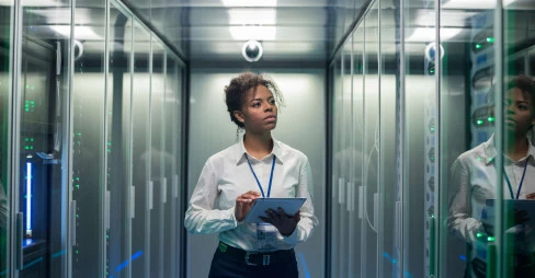 woman in data center SH001