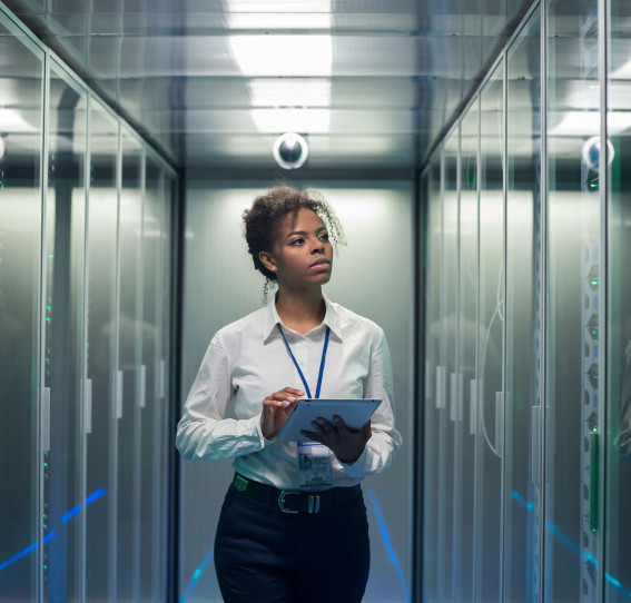 woman in data center SH001