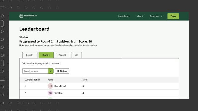 hackathon home product page v7
