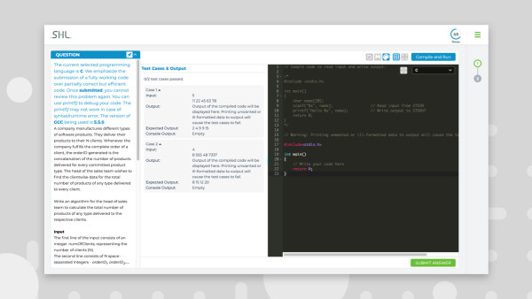 desktop screenshot of coding example with question and prompt to submit an answer