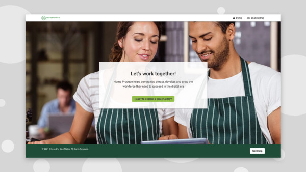 desktop screenshot of two baristas with the caption "let's work together"
