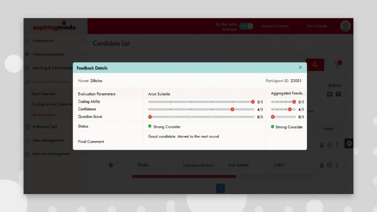 scroll smart interview live insights candidate scoring desktop 01