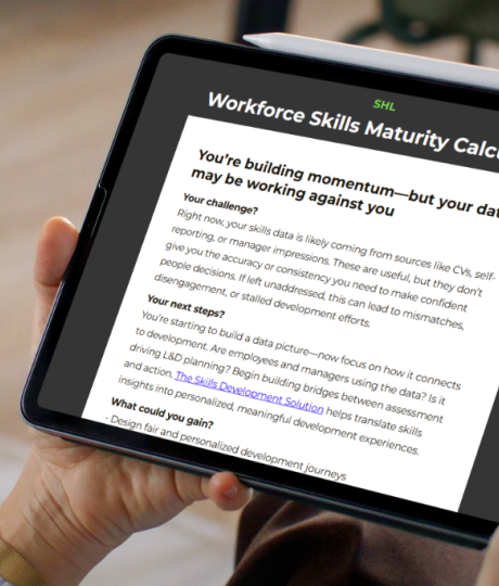 shl workforce skills maturity calculator output